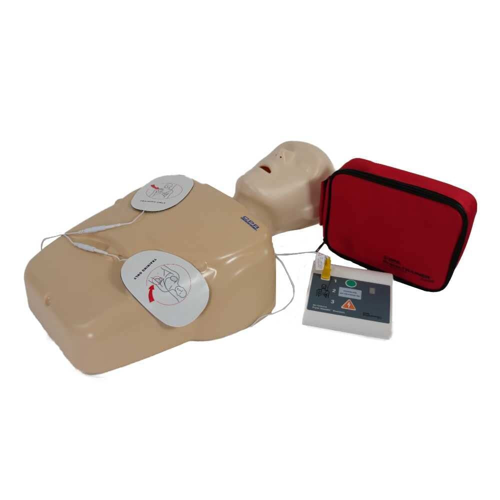 AED Defibrillator Training Kit with Adult and Child Pads for CPR Training