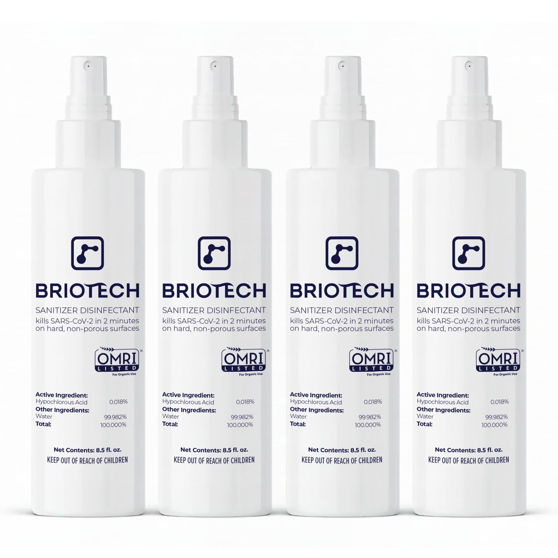 Sanitizer Disinfectant, Kill 99.99% of Viruses & Bacteria, Control Mold, 8.5 Fl Oz (4 Pack)