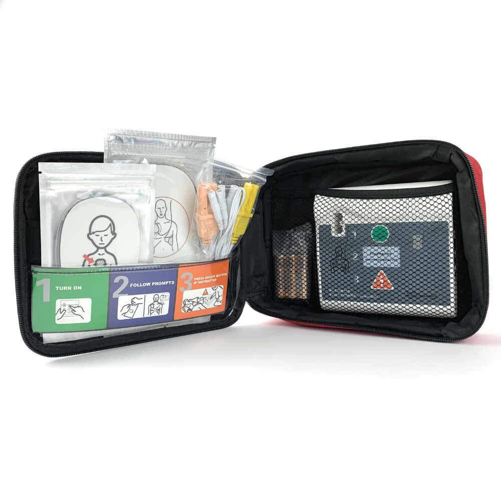 AED Defibrillator Training Kit with Adult and Child Pads for CPR Training