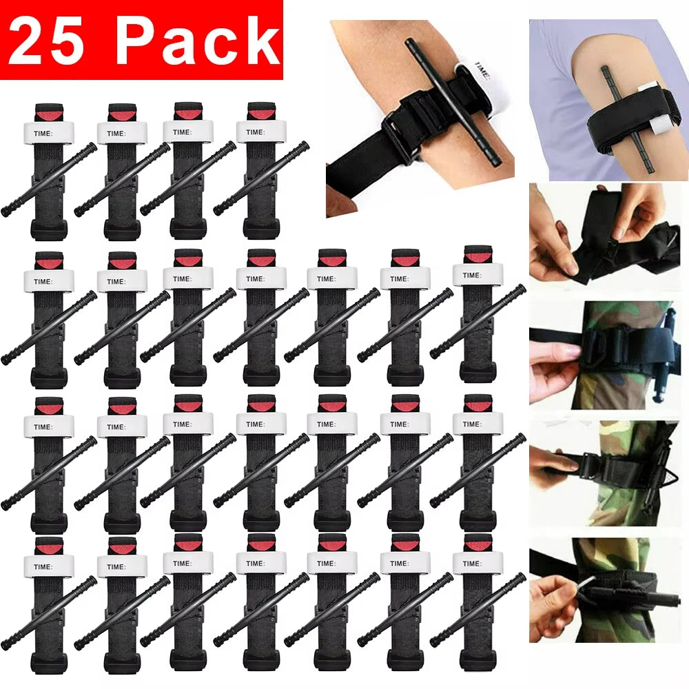 Tactical Survival Combat Tourniquet, 95Cm Rotating Tourniquet, Medical Emergency Tourniquet Storagebelt for Outdoor