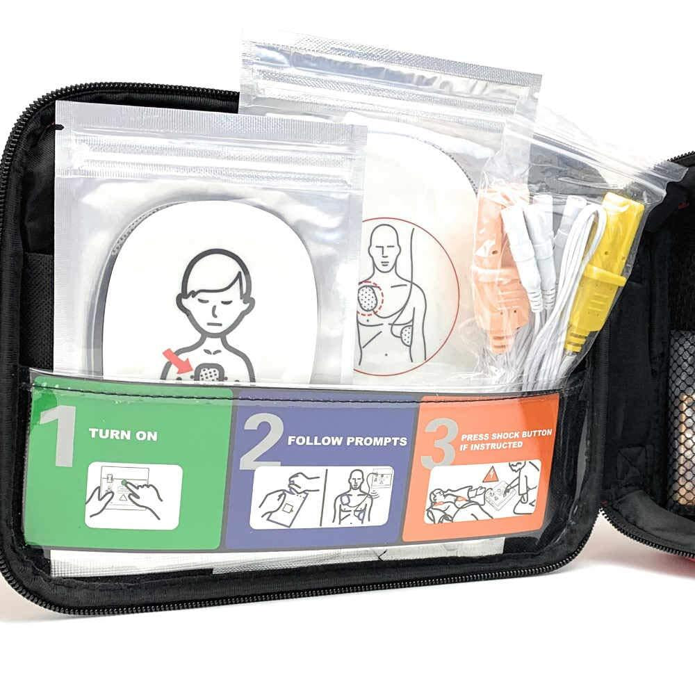 AED Defibrillator Training Kit with Adult and Child Pads for CPR Training