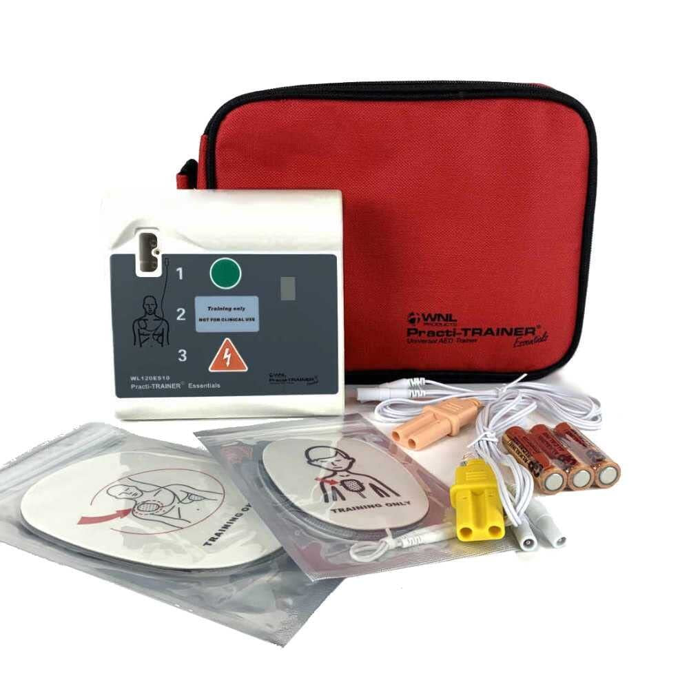 AED Defibrillator Training Kit with Adult and Child Pads for CPR Training